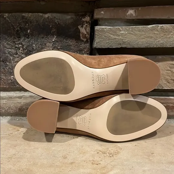 Margaux Cacao Light Brown Suede Block Heel Pumps