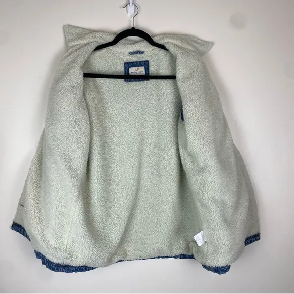 MARINE LAYER Womens River Denim Sherpa Trucker Jacket XS