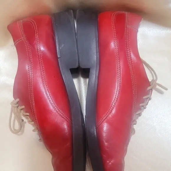 Marine Red Shoes Made in Brasil/ Combination with the Belt of the same Material