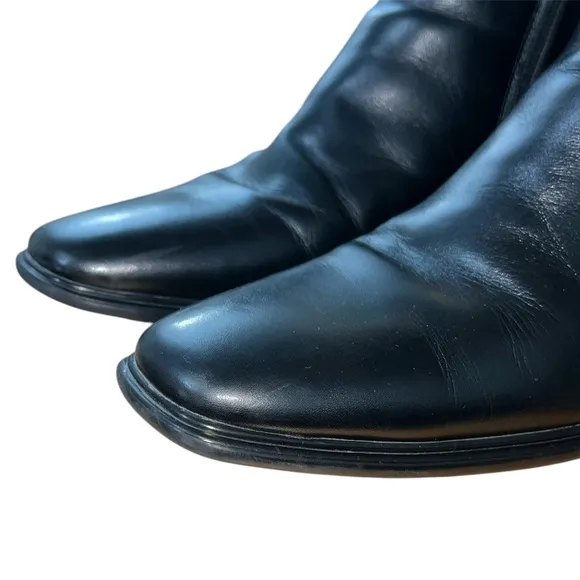 Mark Nason Men’s Black Leather Dress Boots Size 10.5 Ankle Memory Foam Lux Zip