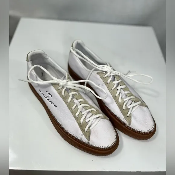 Marvelous white tennis shoes by Puma x Han Kjobenhavn, EUC size 43 / 10