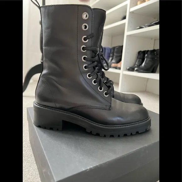 Massimo Dutti combat boots