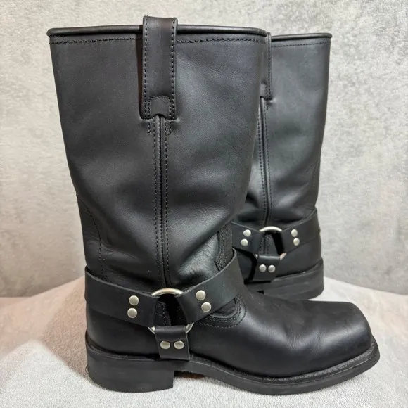 Masterson Boots 9 1/2 D Black Leather Motorcycle Harness Oil Resistant RB2500