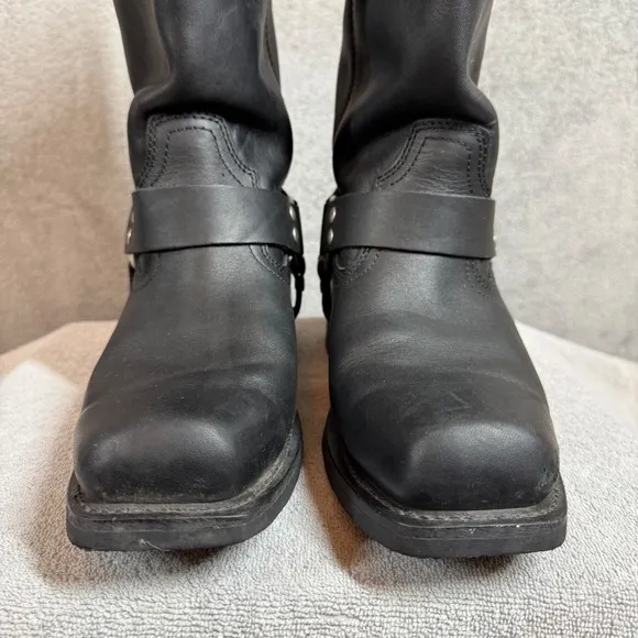 Masterson Boots 9 1/2 D Black Leather Motorcycle Harness Oil Resistant RB2500