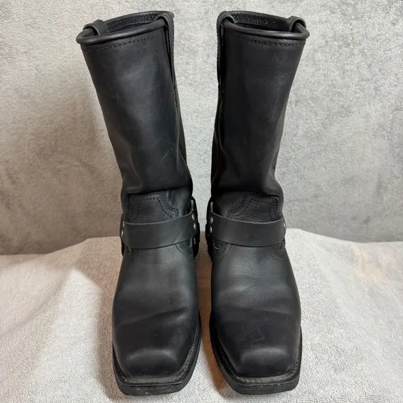 Masterson Boots 9 1/2 D Black Leather Motorcycle Harness Oil Resistant RB2500
