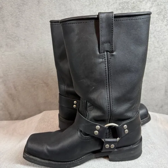 Masterson Boots 9 1/2 D Black Leather Motorcycle Harness Oil Resistant RB2500