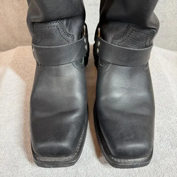 Masterson Boots 9 1/2 D Black Leather Motorcycle Harness Oil Resistant RB2500