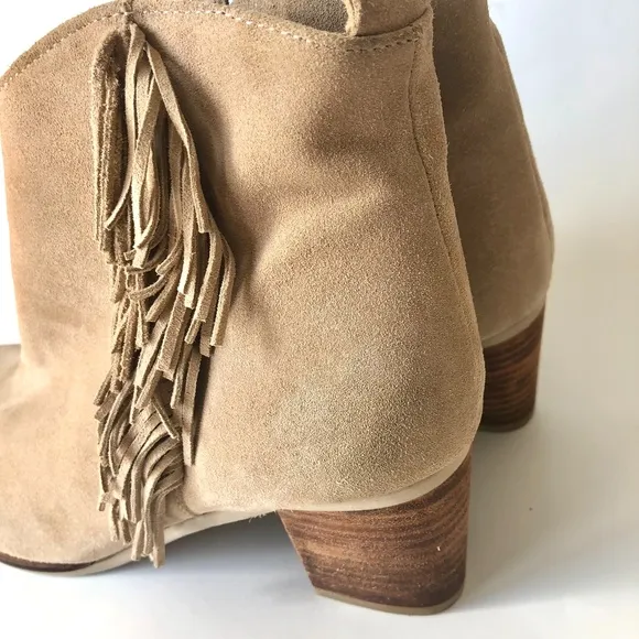 Matisse “Cloey” Natural Fringe Ankle Boots