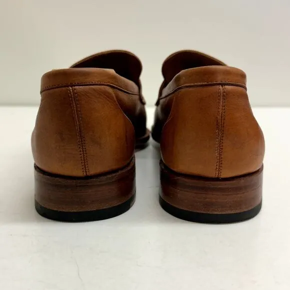 Meermin Men's Tan Softcalf Half Strap Penny E Loafer 114414 UK 9 / US 10