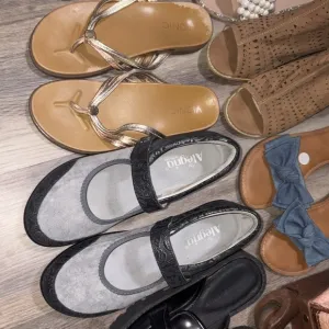 MEGA BUNDLE SIZE 8/8.5 Stylish Black and Tan Women's Flats