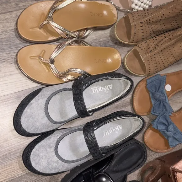 MEGA BUNDLE SIZE 8/8.5 Stylish Black and Tan Women's Flats