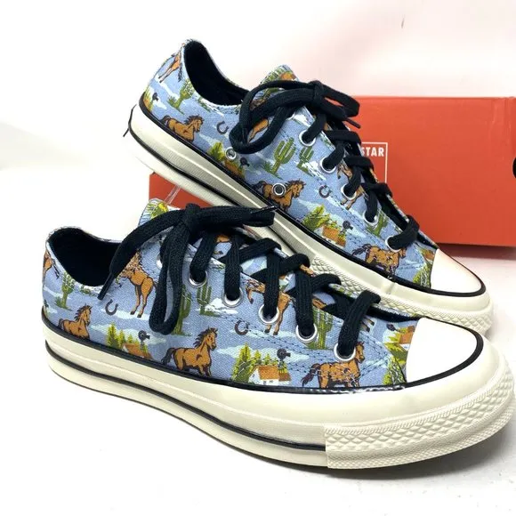 💖MEGA SALE💖Converse CHUCK 70 Shoes Men’s Canvas Low Washed Horses 169820C