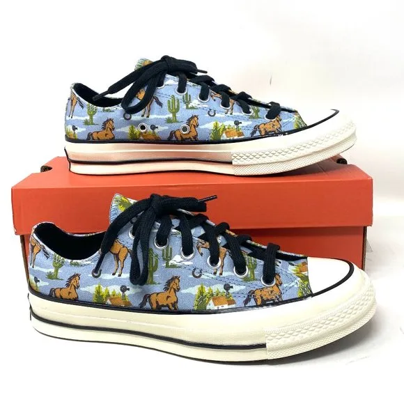 💖MEGA SALE💖Converse CHUCK 70 Shoes Men’s Canvas Low Washed Horses 169820C