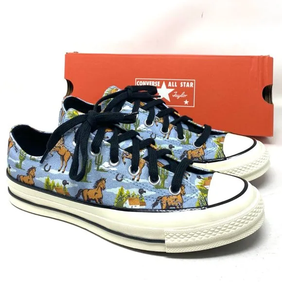 💖MEGA SALE💖Converse CHUCK 70 Shoes Men’s Canvas Low Washed Horses 169820C