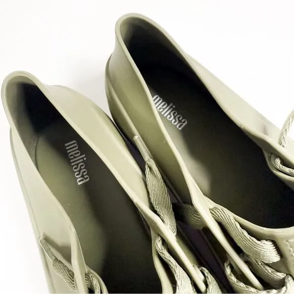 Melissa Possession Sneaker in Olive Green | Size 8 | Waterproof &amp; Vegan