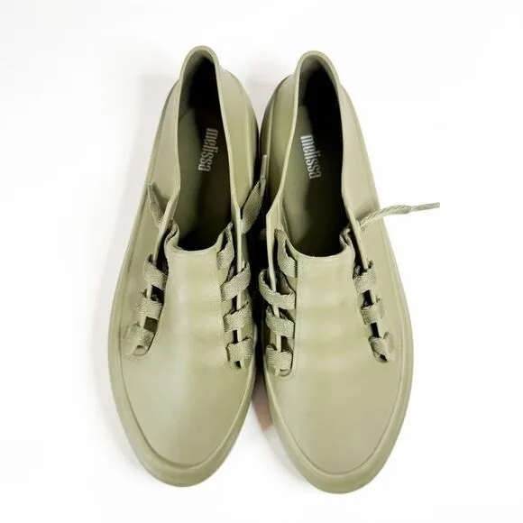 Melissa Possession Sneaker in Olive Green | Size 8 | Waterproof &amp; Vegan