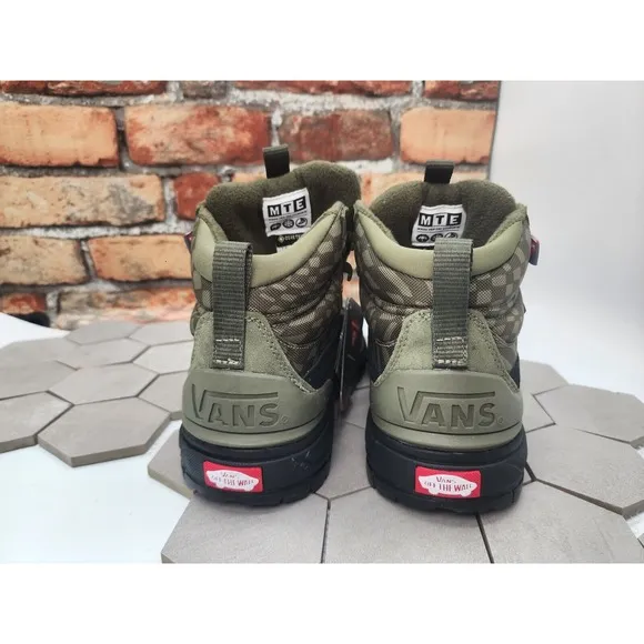 Men Sz 7 Vans UltraRange Exo Hi Gore-Tex MTE 2 Grape Leaf Olive Green Sneakers