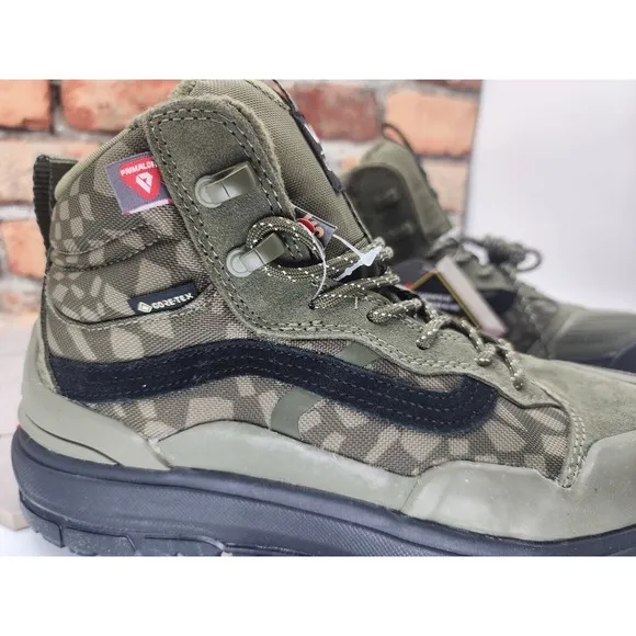 Men Sz 7 Vans UltraRange Exo Hi Gore-Tex MTE 2 Grape Leaf Olive Green Sneakers