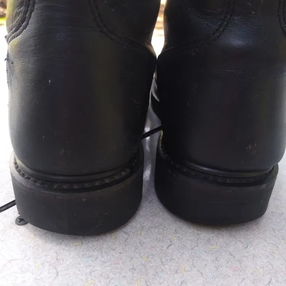 Men's 10 Harley Davidson Moto Boots Black Leather