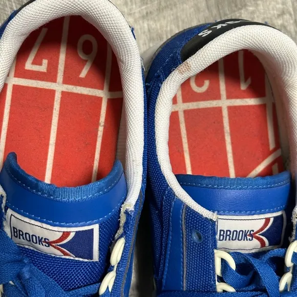 Men’s 12 BROOKS Heritage Varsity Walking shoes Comfortable Royal Blue Laces