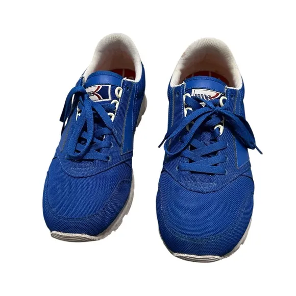 Men’s 12 BROOKS Heritage Varsity Walking shoes Comfortable Royal Blue Laces