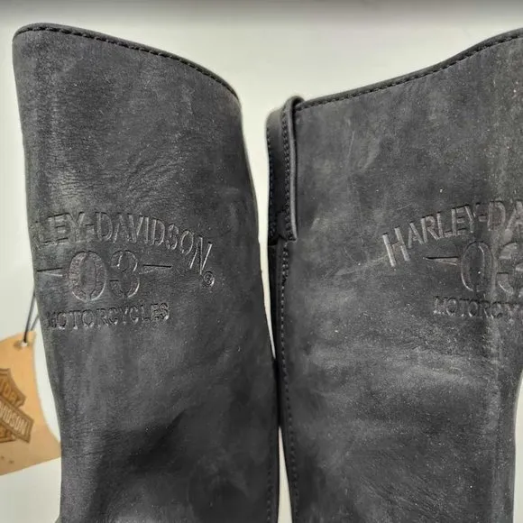 Men's 9 Harley Davidison Bowden harness black leather motorcycle boots D93477