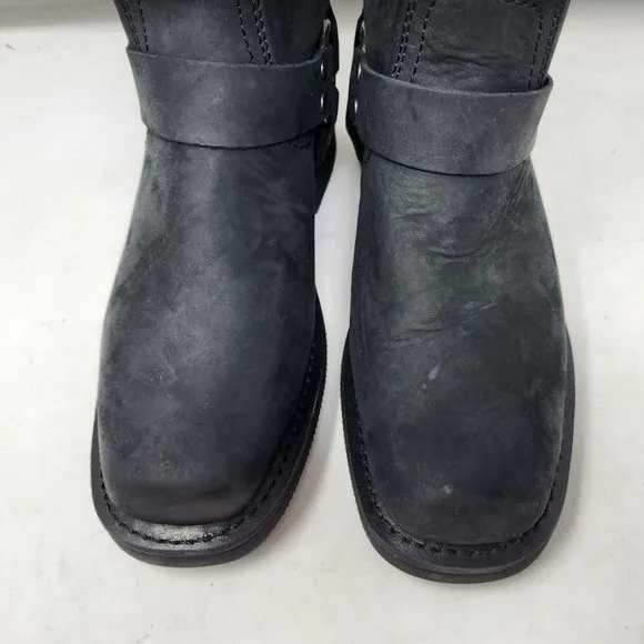 Men's 9 Harley Davidison Bowden harness black leather motorcycle boots D93477