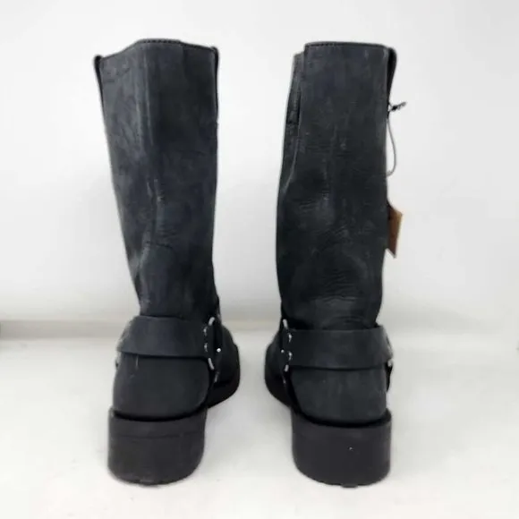 Men's 9 Harley Davidison Bowden harness black leather motorcycle boots D93477