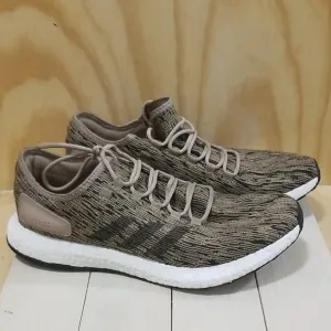Mens Adidas Ultra Pure Boost Running Sneaker Shoes Black Beige Size 13