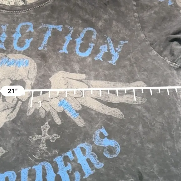 Men’s Affliction “Voodoo Riders” Blue Graphic Tee - Size Large