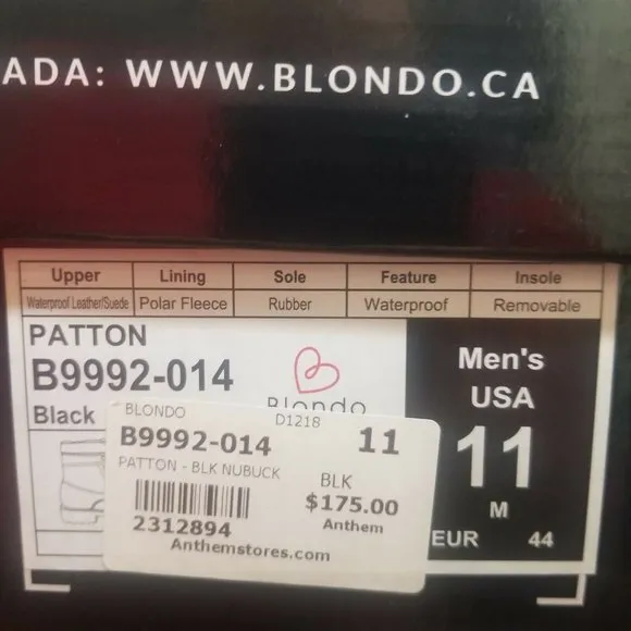 Men's Blondo Waterproof Ankle Boots Size 11