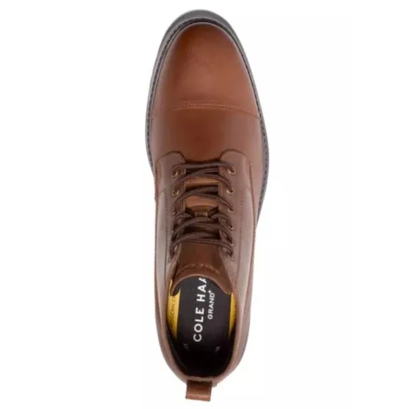 Men's boots Cole Haan Grand  Men's lug boots-Brown leather size 10.5‎ NIB