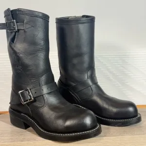 Men’s Chippewa Engineer Boots Size 5.5 D Style 27863 Black Leather Steel Toe USA