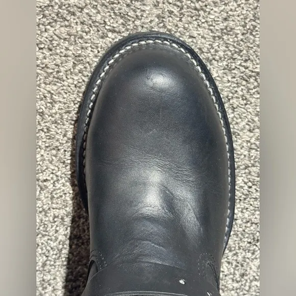 Men’s Chippewa Engineer Boots Size 5.5 D Style 27863 Black Leather Steel Toe USA