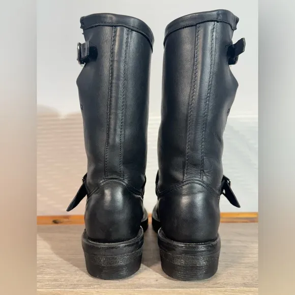 Men’s Chippewa Engineer Boots Size 5.5 D Style 27863 Black Leather Steel Toe USA