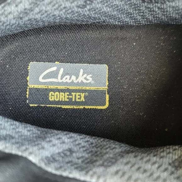 MEN'S CLARKS BLACK LEATHER GORE-TEX SHOE BOOTS (sz 12m)