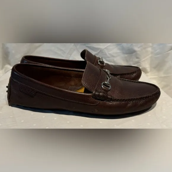Men’s Cole Haan Brown Pebbled Horsebit Driving Moc Loafer Shoes US 10.5M