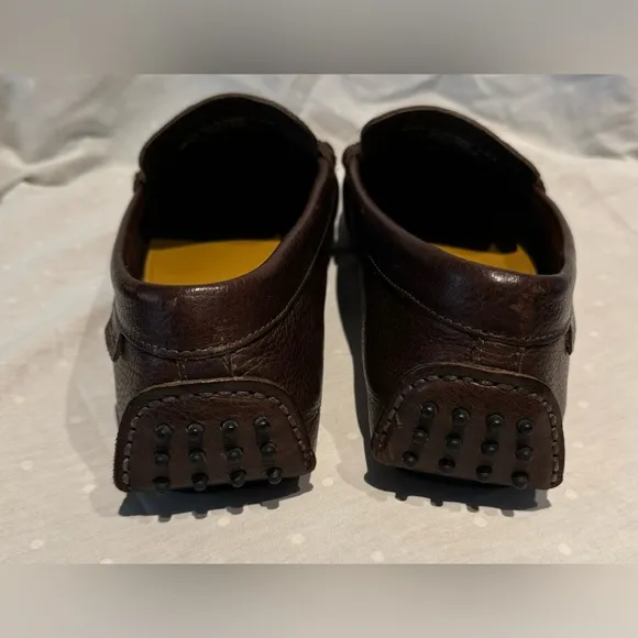Men’s Cole Haan Brown Pebbled Horsebit Driving Moc Loafer Shoes US 10.5M