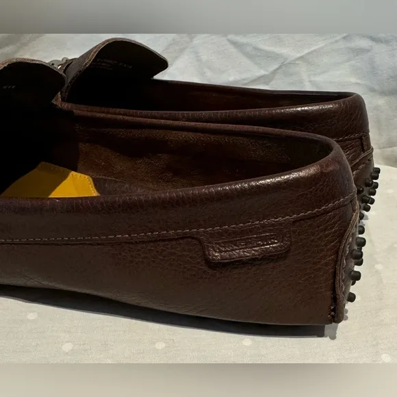 Men’s Cole Haan Brown Pebbled Horsebit Driving Moc Loafer Shoes US 10.5M