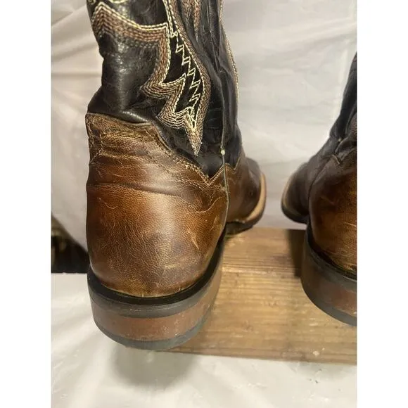 Men's Dan Post Franklin Distressed Brown Cowboy Boots-Size 8.5D-Great‎ Condition