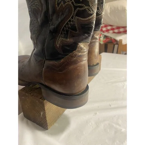 Men's Dan Post Franklin Distressed Brown Cowboy Boots-Size 8.5D-Great‎ Condition