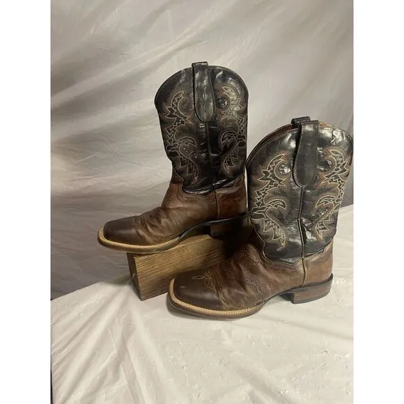 Men's Dan Post Franklin Distressed Brown Cowboy Boots-Size 8.5D-Great‎ Condition