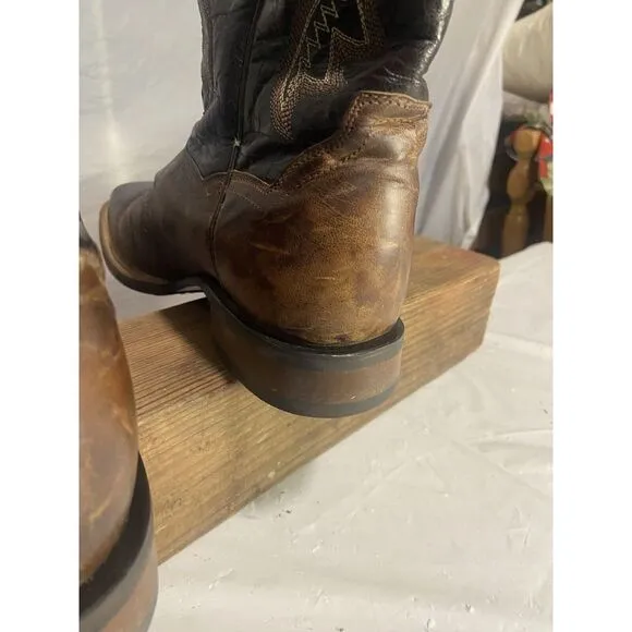 Men's Dan Post Franklin Distressed Brown Cowboy Boots-Size 8.5D-Great‎ Condition