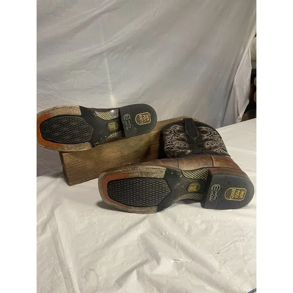 Men's Dan Post Franklin Distressed Brown Cowboy Boots-Size 8.5D-Great‎ Condition