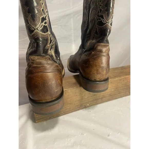 Men's Dan Post Franklin Distressed Brown Cowboy Boots-Size 8.5D-Great‎ Condition