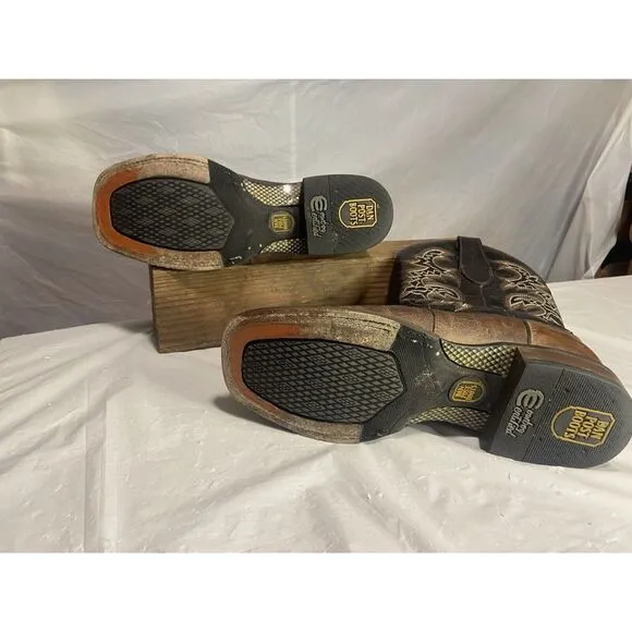 Men's Dan Post Franklin Distressed Brown Cowboy Boots-Size 8.5D-Great‎ Condition
