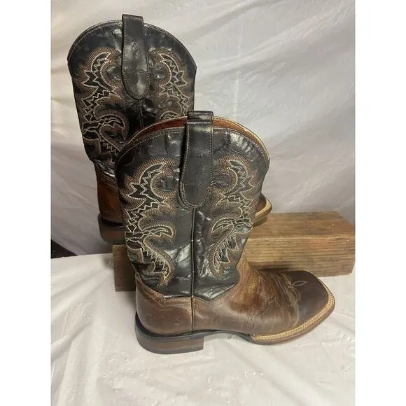 Men's Dan Post Franklin Distressed Brown Cowboy Boots-Size 8.5D-Great‎ Condition