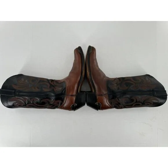Men's Durango Boots DB46 Western Cowboy Carvello Brown Black Size 8 D