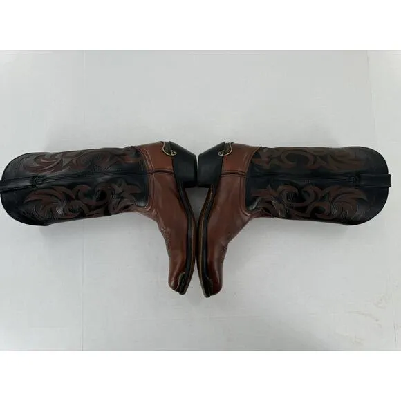 Men's Durango Boots DB46 Western Cowboy Carvello Brown Black Size 8 D