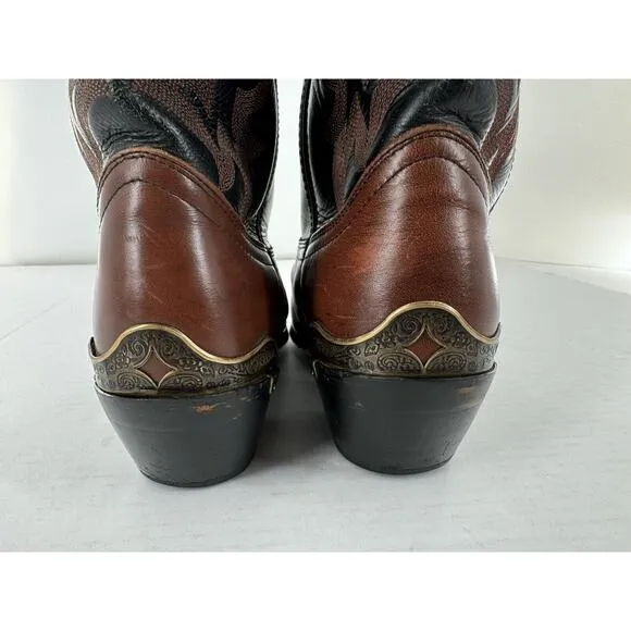 Men's Durango Boots DB46 Western Cowboy Carvello Brown Black Size 8 D